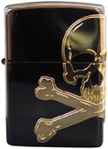 Zippo Lighter Skull Black Case Design