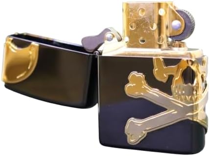 Zippo Lighter Skull Black Case Design