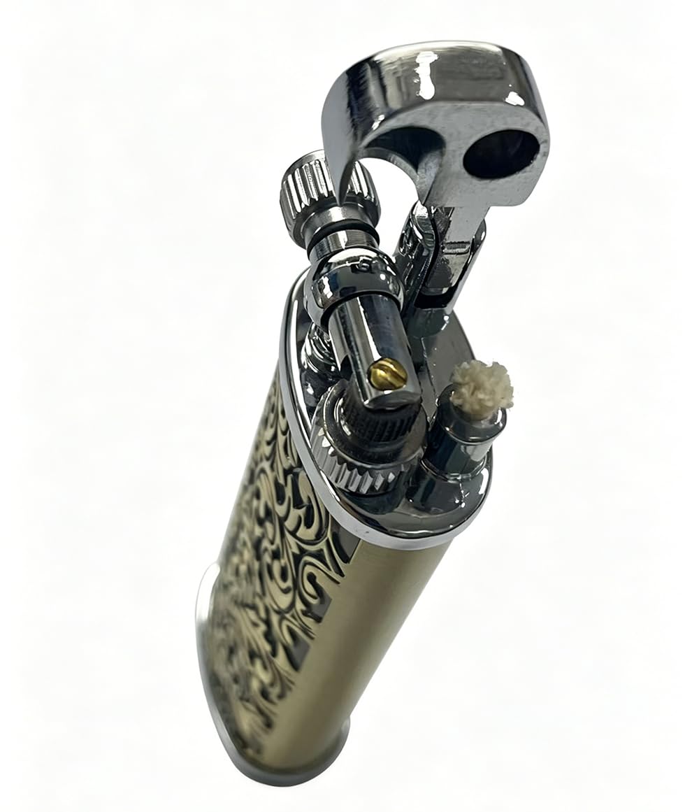 Mini Kerosene Lighter Creative Retro Old-Fashioned Grinding Wheel Lighter Men's Gift (HT703SILVER)