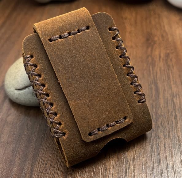 Leather Lighter Belt Sheath Holder, Handmade Leather Lighter Case,Protective Lighter Pocket for Personalized Boyfriend Birthday