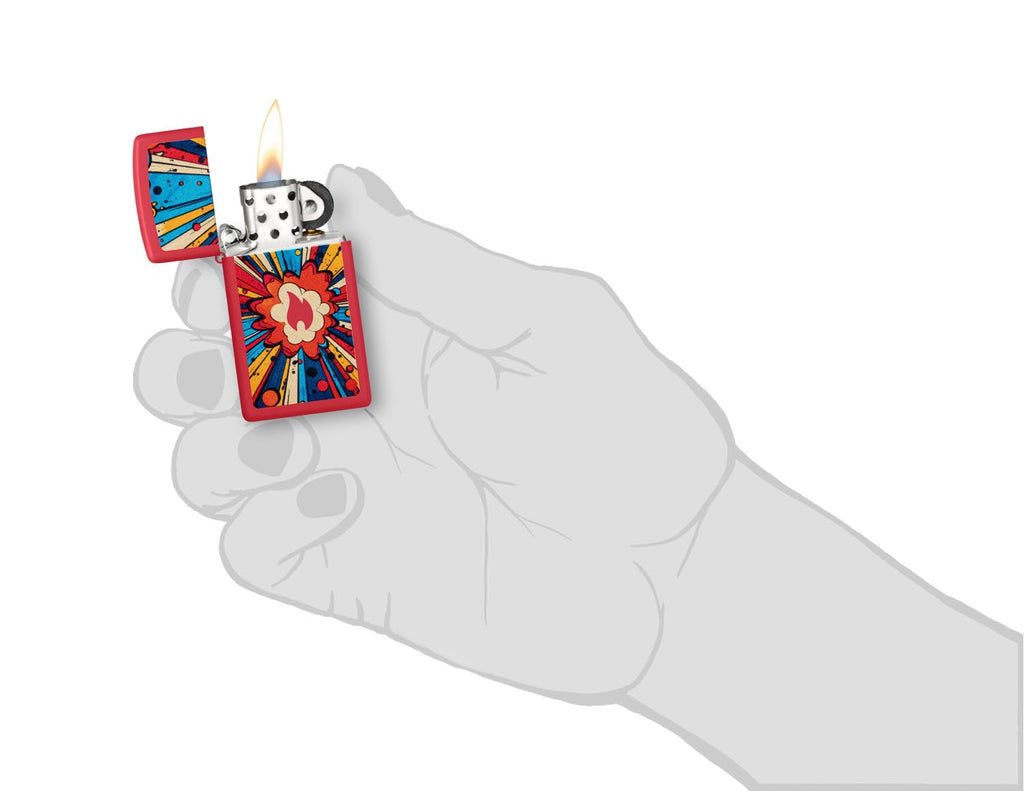 Zippo "Flame Logo Cerulean Blue Lighter, 1071 | Flame logo artwork