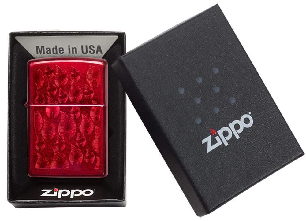 Zippo Lighter: Armor Deep Carve Multicut Pattern - High Polish Chrome 49881