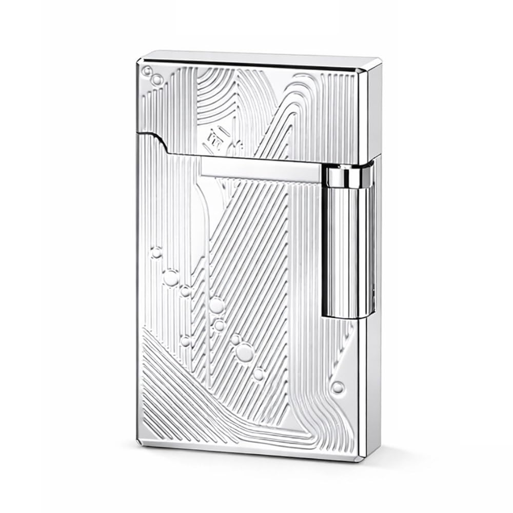 JIANCHEN Classic Metal Engraved Butane Lighter, Refillable Soft Flame Flip-Top Lighter, Gift Box (Fuel Not Included),Gold a | Classic Metal Butane Lighter, Gift Box (Fuel Not Included)