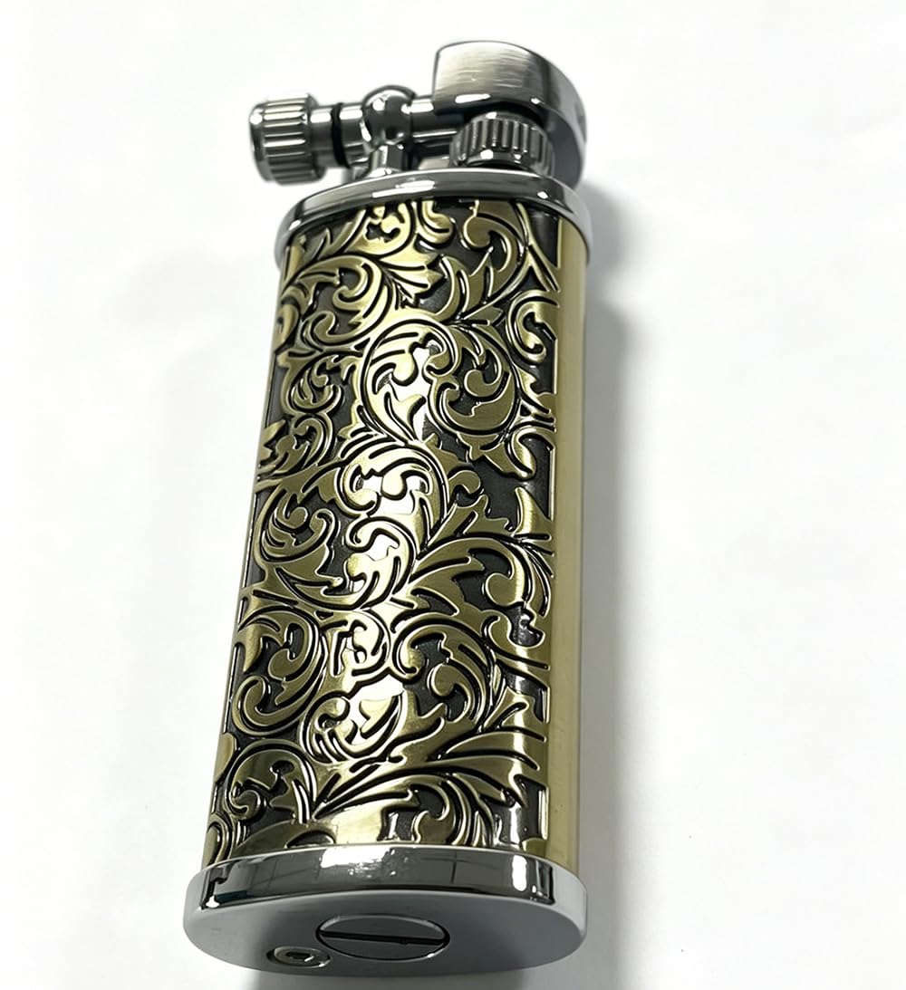 Mini Kerosene Lighter Creative Retro Old-Fashioned Grinding Wheel Lighter Men's Gift (HT703SILVER)