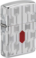 Zippo Lighter: Armor Deep Carve Multicut Pattern - High Polish Chrome 49881