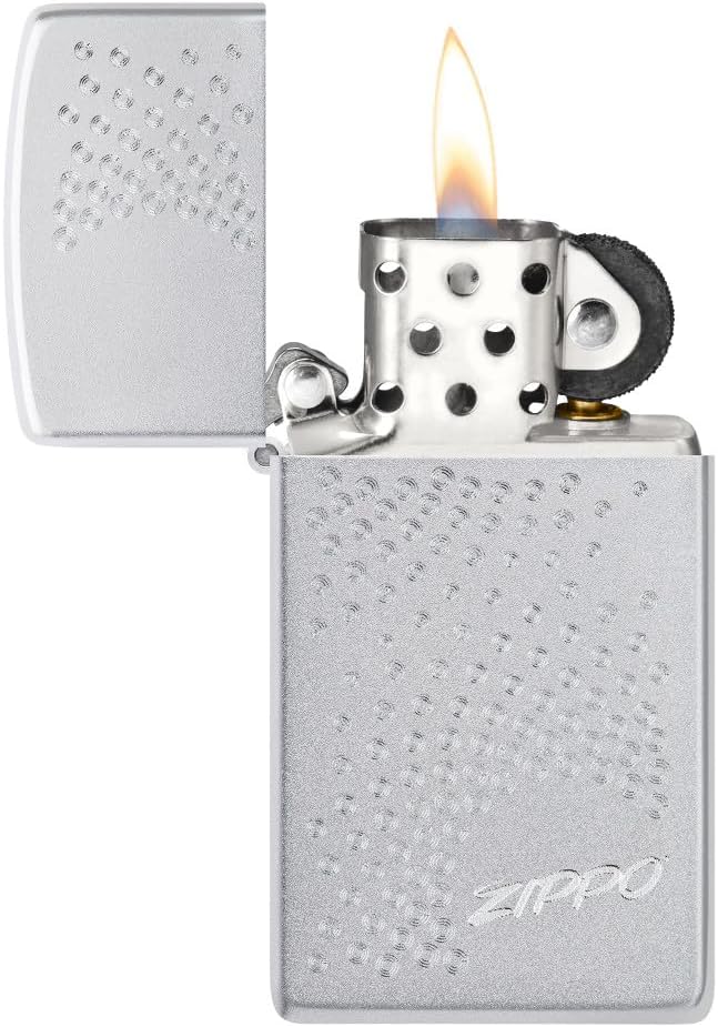 Zippo "Flame Logo Cerulean Blue Lighter, 1071 | Flame logo artwork