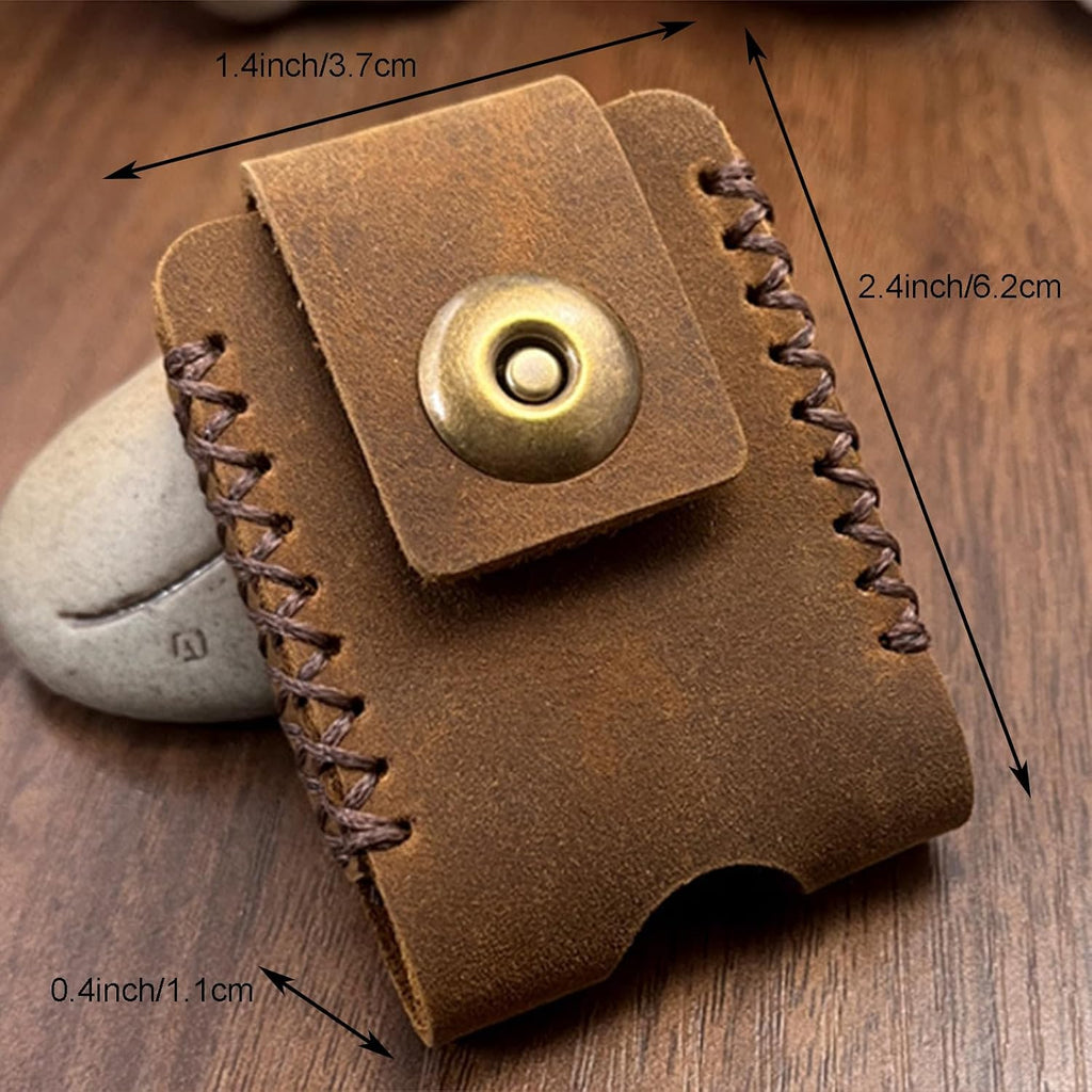 Leather Lighter Belt Sheath Holder, Handmade Leather Lighter Case,Protective Lighter Pocket for Personalized Boyfriend Birthday