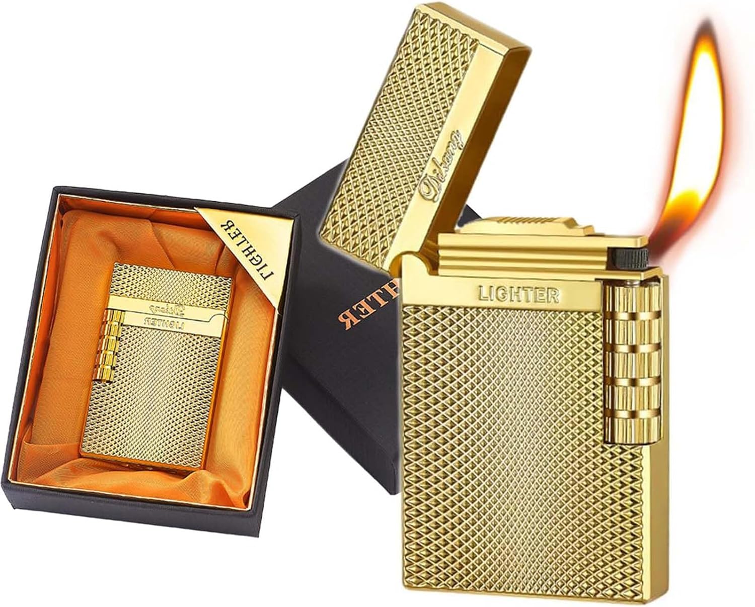 Refillable ButaneLighter Soft Flame Lighters，Ideal Christmas & Friendship Gifts Stocking Stuffers