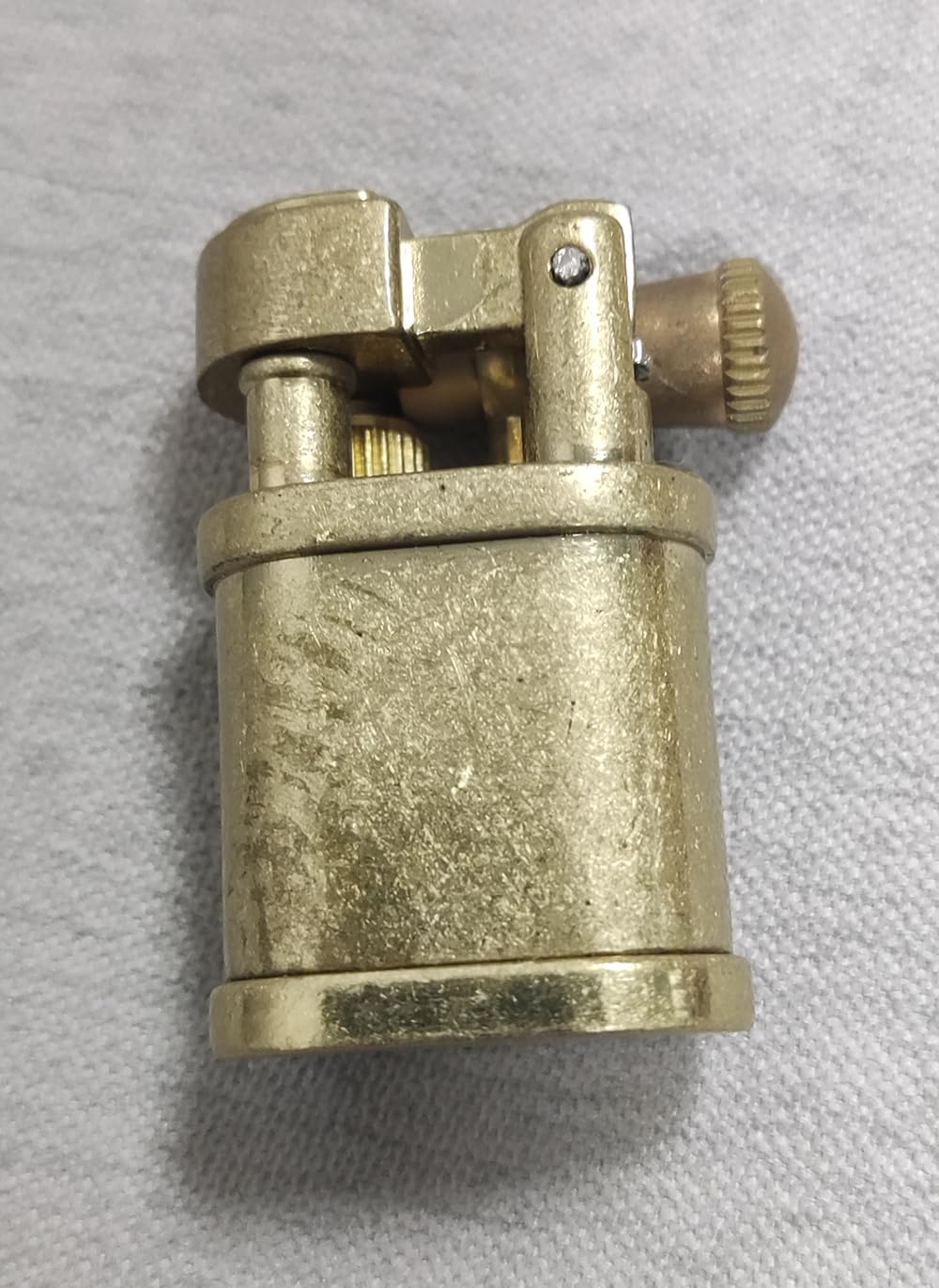 Mini Kerosene Lighter Creative Retro Old-Fashioned Grinding Wheel Lighter Men's Gift (HT703SILVER)