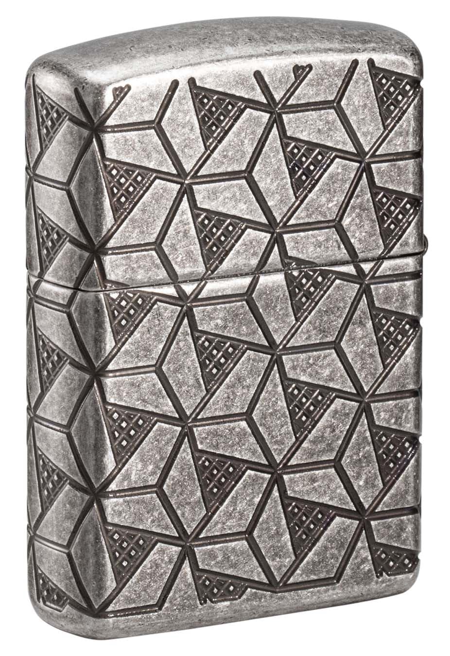 Zippo Lighter: Armor Deep Carve Multicut Pattern - High Polish Chrome 49881