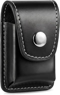 Leather Lighter Case for Zippo, Anti-Scratch Flip Top Pouch with Metal Buckle, Portable Lighter Holder with Belt Loop for Outdoor Daily Carry