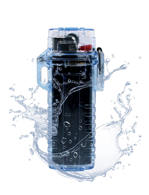 HUMWE EDC Waterproof Lighter Case Cover Holder for BIC Regular Lighters Sleeve Type J6 Outdoor Survival Multipurpose Seal Lighter Pouch (Transparent)