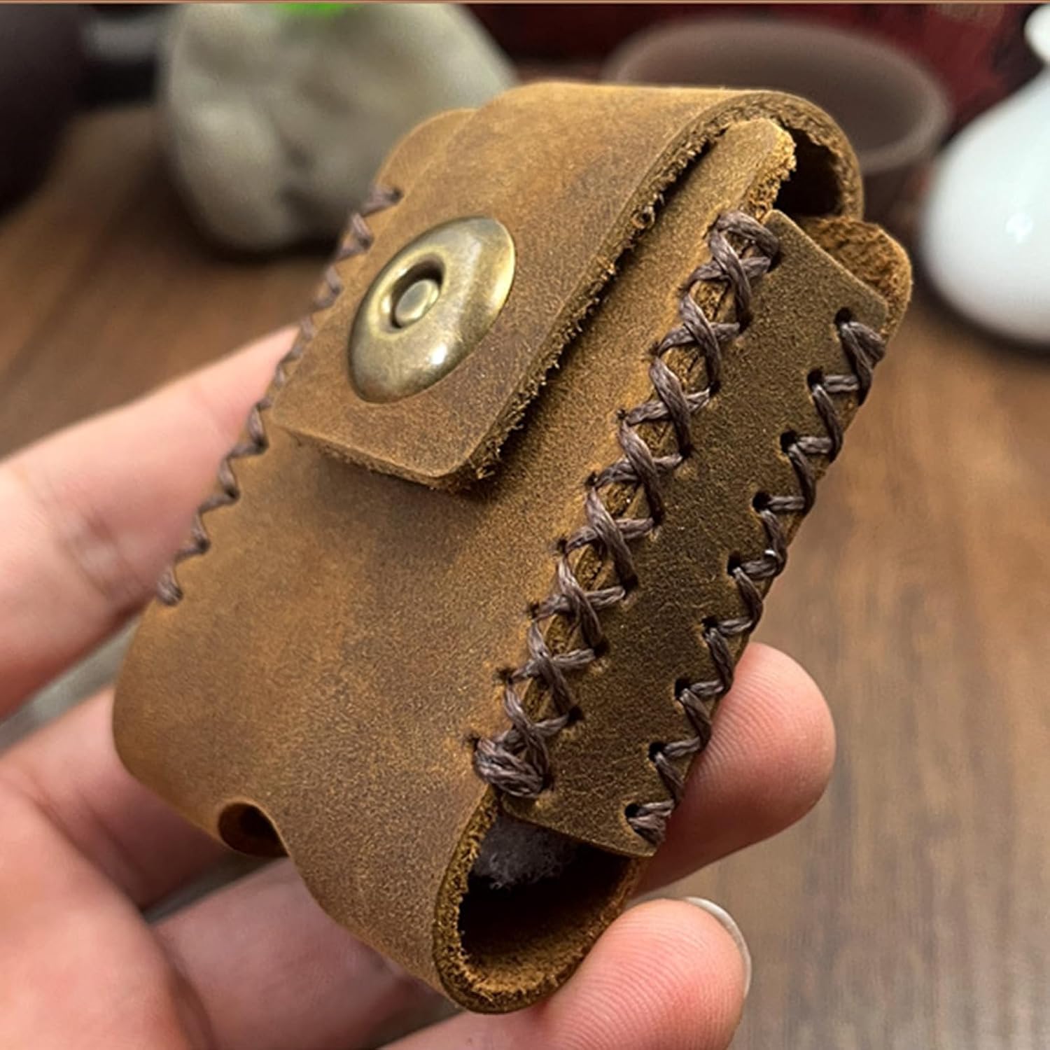 Leather Lighter Belt Sheath Holder, Handmade Leather Lighter Case,Protective Lighter Pocket for Personalized Boyfriend Birthday