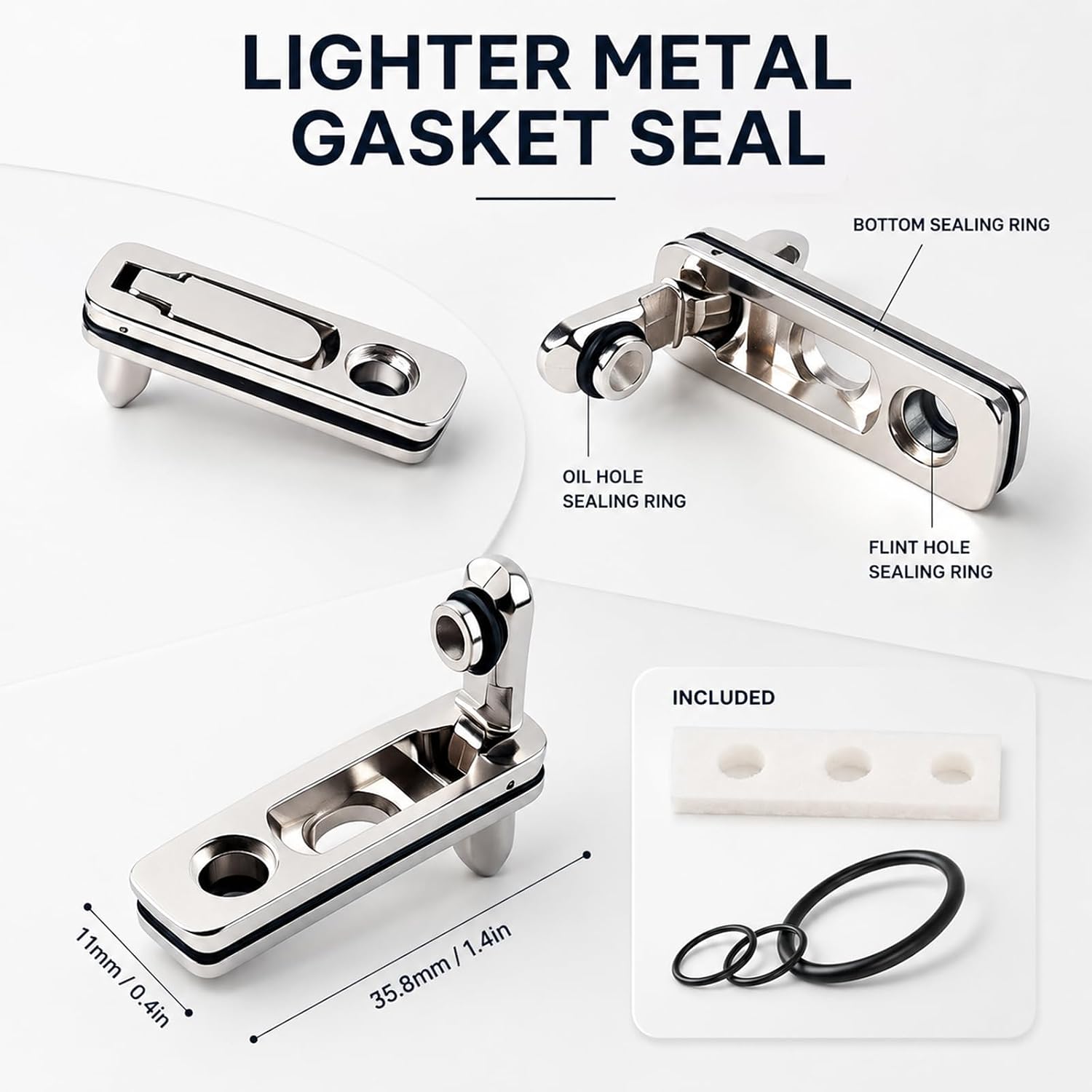 Lighters Maintenance Kit, Vintage Lighter Repair Kit | Repair Kit Complete Set for Most Lighters, Repairing Antique Lighter, Includes Lighters Gasket Seal, Flint, Accessories, Case