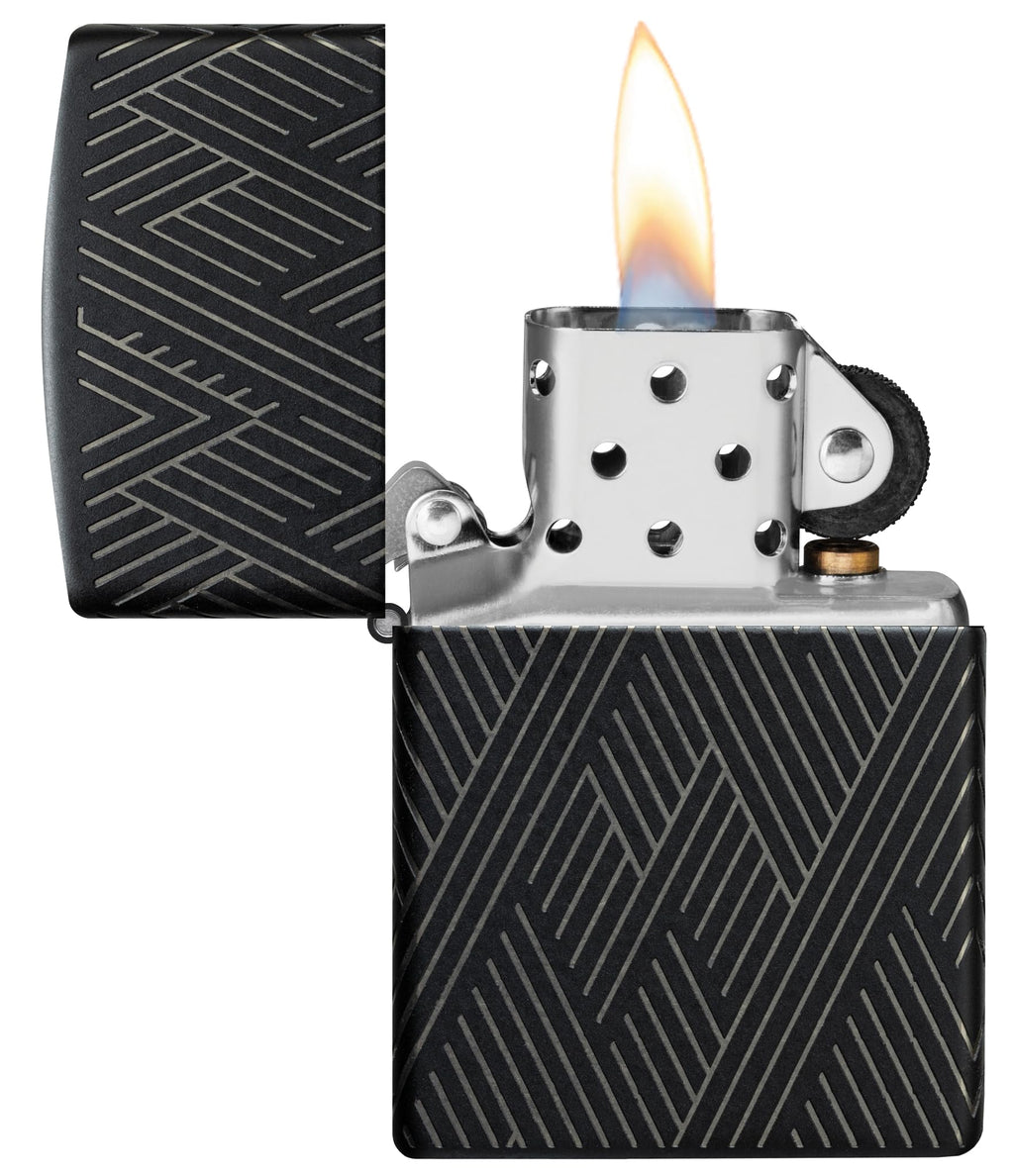 Zippo Lighter: Armor Deep Carve Multicut Pattern - High Polish Chrome 49881