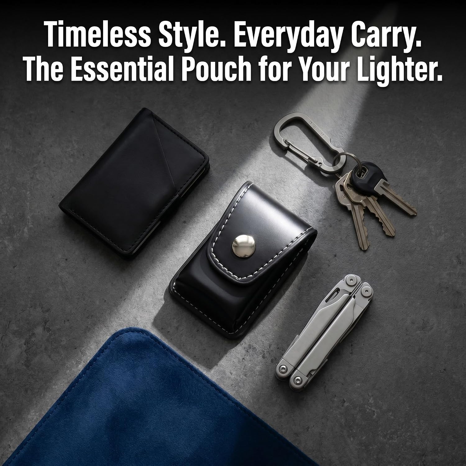 Leather Lighter Case for Zippo, Anti-Scratch Flip Top Pouch with Metal Buckle, Portable Lighter Holder with Belt Loop for Outdoor Daily Carry