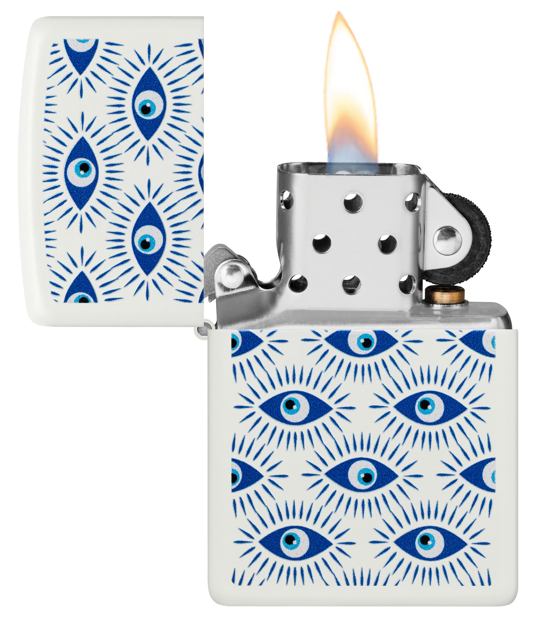 Zippo "Flame Logo Cerulean Blue Lighter, 1071 | Flame logo artwork