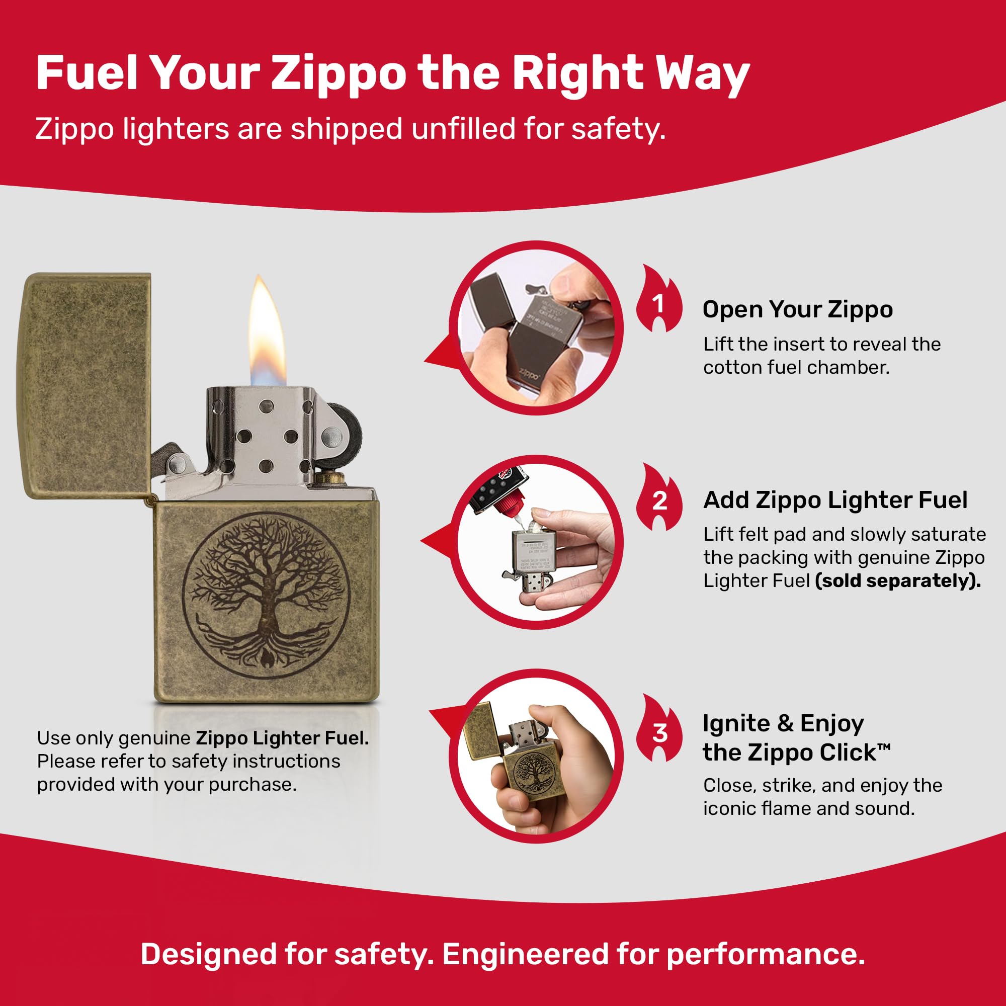 Zippo Armor Tree of Life Design Pocket Lighter