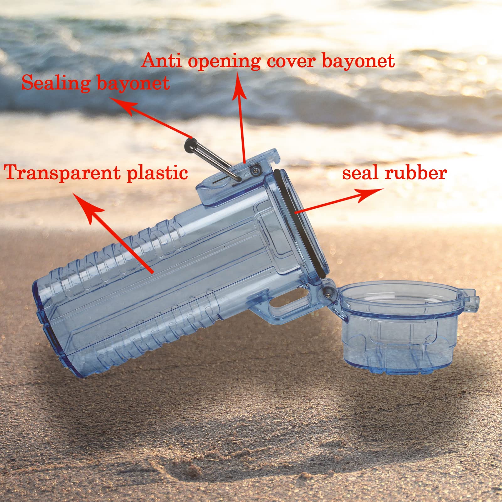 HUMWE EDC Waterproof Lighter Case Cover Holder for BIC Regular Lighters Sleeve Type J6 Outdoor Survival Multipurpose Seal Lighter Pouch (Transparent)