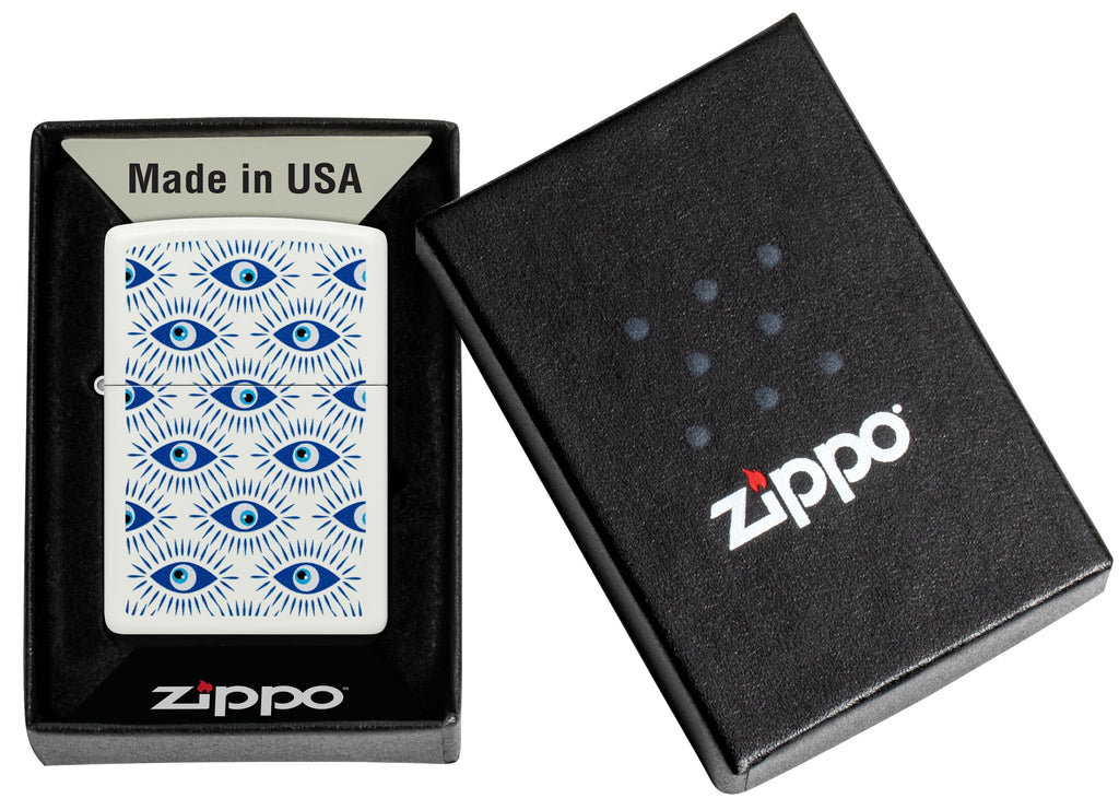 Zippo "Flame Logo Cerulean Blue Lighter, 1071 | Flame logo artwork