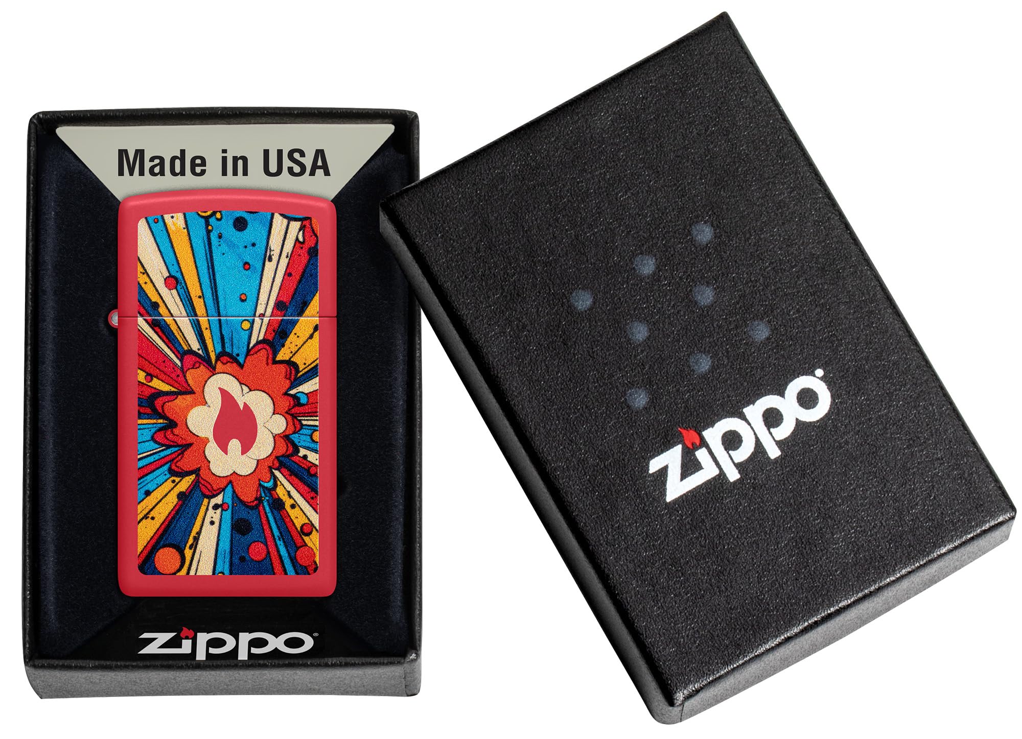 Zippo "Flame Logo Cerulean Blue Lighter, 1071 | Flame logo artwork