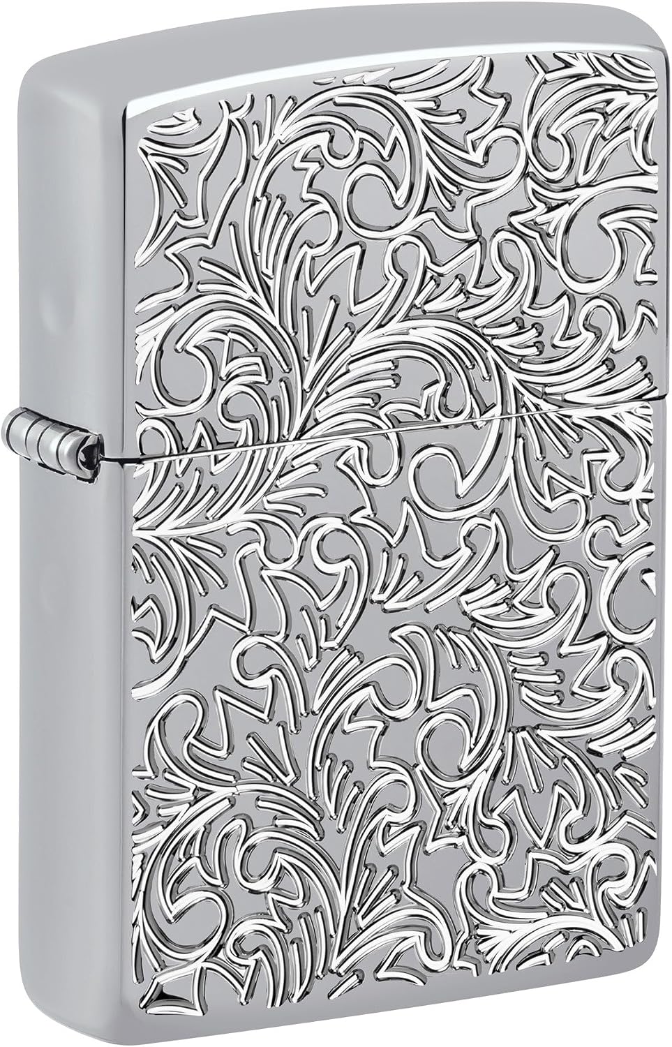Zippo Lighter: Armor Deep Carved Pattern - High Polish Chrome 46867