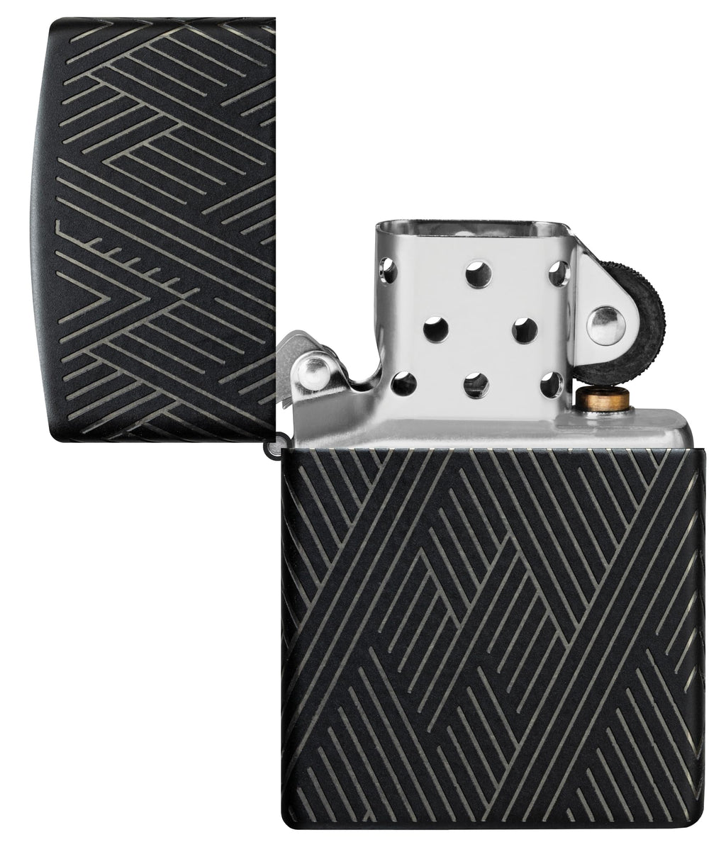 Zippo Lighter: Armor Deep Carve Multicut Pattern - High Polish Chrome 49881