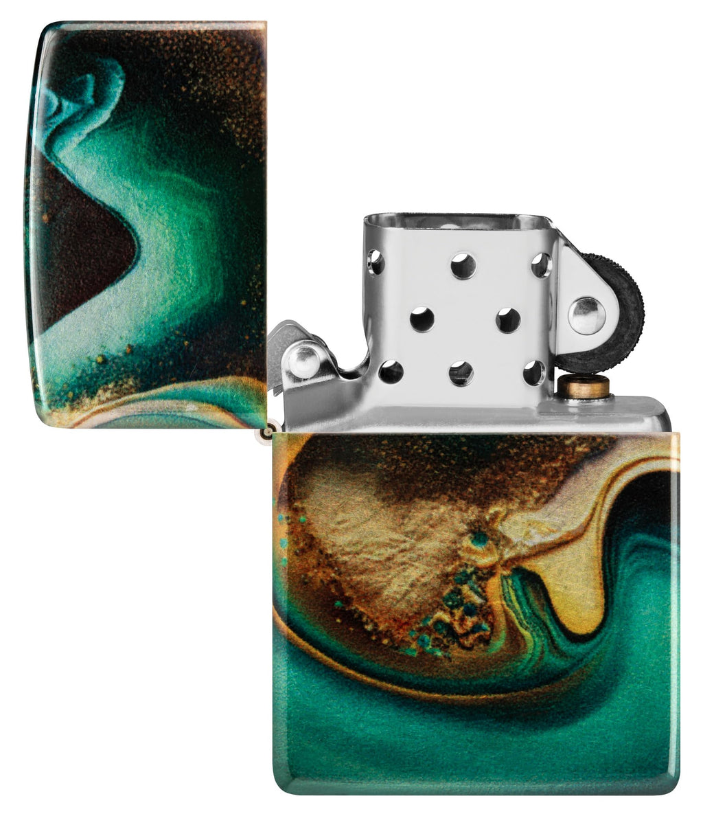 Zippo Lighter: Armor Deep Carve Multicut Pattern - High Polish Chrome 49881